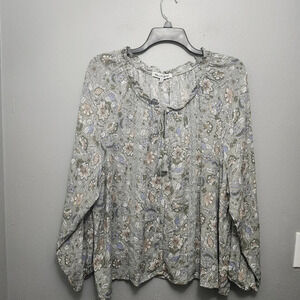 Wallflower Floral Blouse - Green and Blue